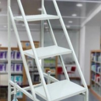 固迪安图书馆档案室专用梯 高品质耐用多功能登高梯 二三四步书梯