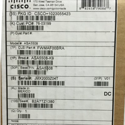 cisco ASA5508-K9 防火墙 5508-X 企业级防火墙