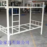 广东工地铁床1.2米单层宿舍床批发连体床上下铺铁床多少钱一套